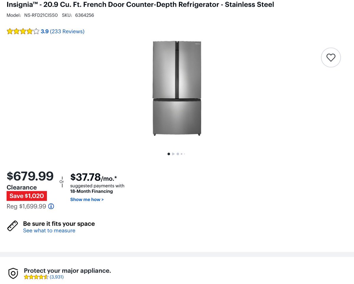 🔥 LG & Insignia Appliances Also Up To 75% Off via Best Buy!!

🍽️ LG - 1.8 Cu. Ft. Over-the-Range Microwave with Sensor Cooking and EasyClean - Stainless Steel now $94.99 - bit.ly/44AvMtx
❄️ Insignia™ - 20.9 Cu. Ft. French Door Counter-Depth Refrigerator - Stainless…
