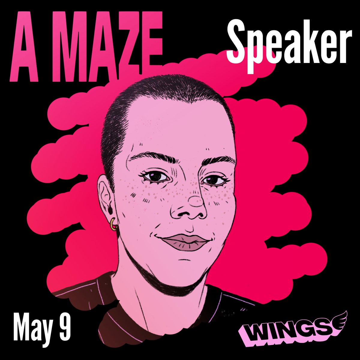 Astrid from WINGS is at @AMazeFest! 💜 If you see her, be sure to say hi! 👋 Astrid will be giving two talks on May 9 that you don't want to miss out on 🦩