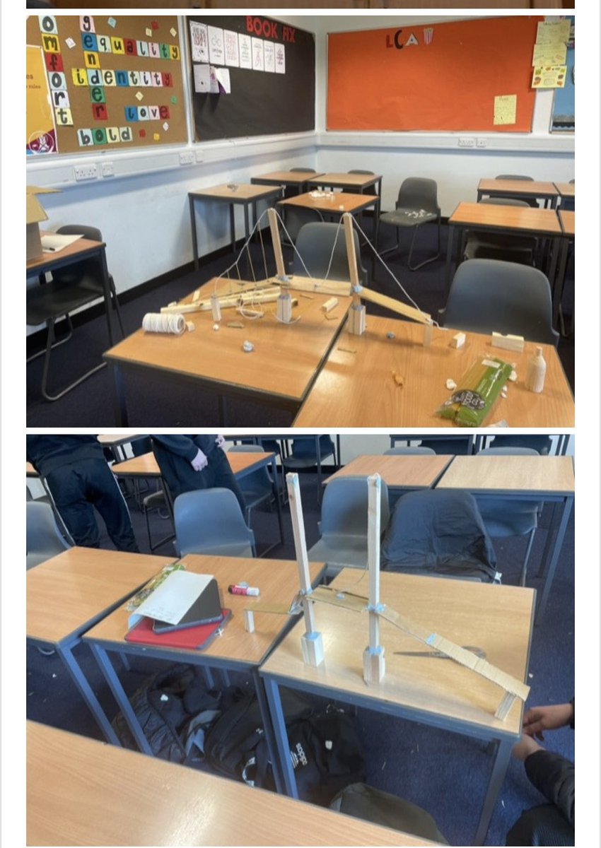 Some of our wonderful S4s joined in on activities today, building bridges with the Institute of Civil Engineers! Thanks to our lovely volunteer for running this STEM experience 🌉