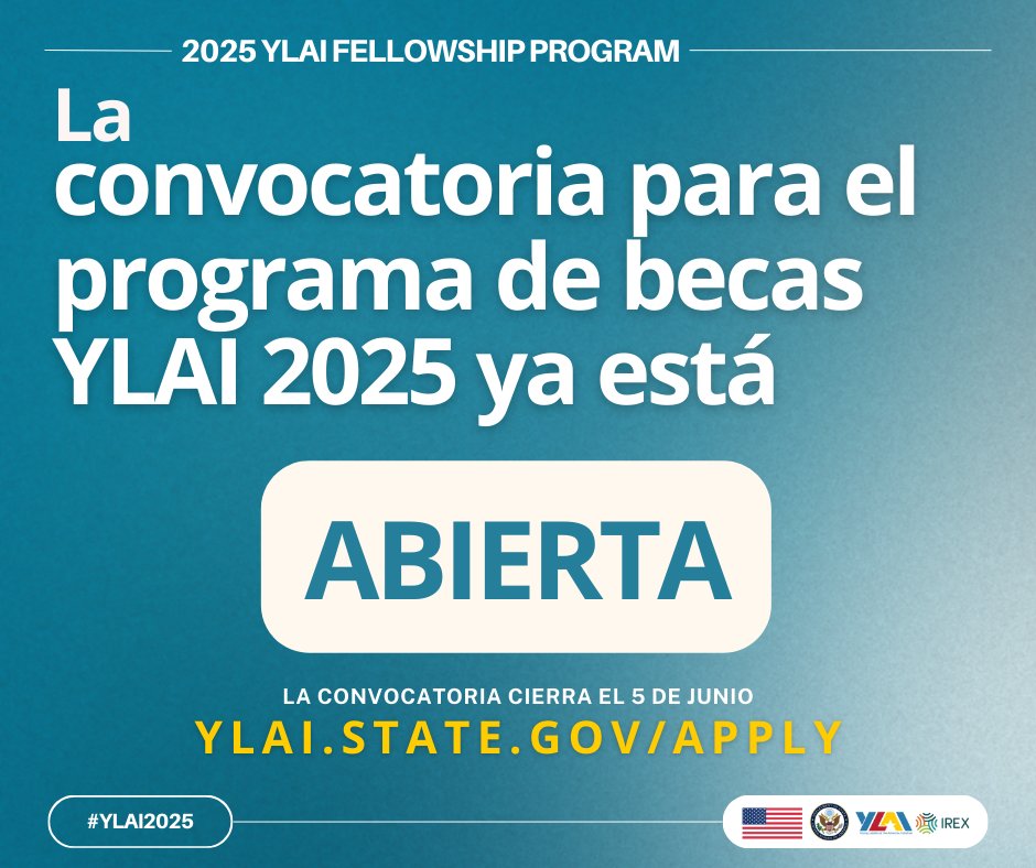 🚨 ¡Este es un llamado a todos los jóvenes emprendedores de Colombia que estén listos para llevar sus negocios a otro nivel! 👏 👉 Postúlate al programa #YLAI2025 y conecta líderes de negocios en los Estados Unidos: ylai.state.gov/apply