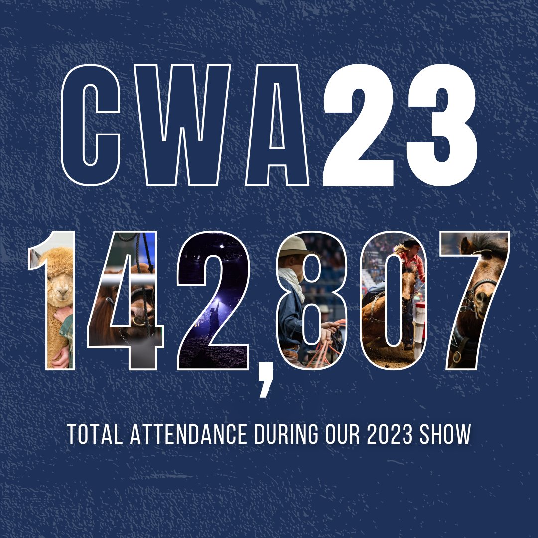 In honour of yesterday's #NationalTourismDay, wanted to thank the 142,807 people who attended our six day show! We can't wait to have you back this November! 🤠 People attending CWA = a successful show. 👏 #NationalTourismDay #CWA23 #TourismMatters