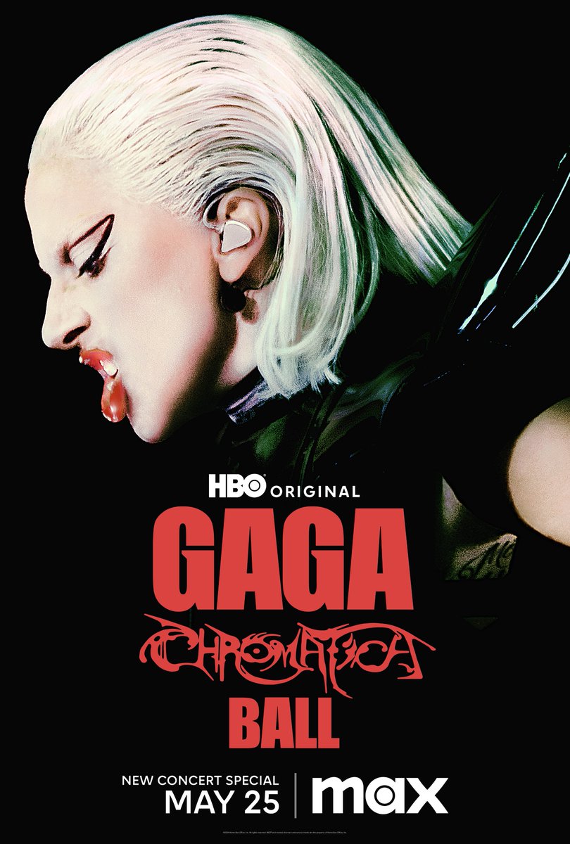 @ladygaga @StreamOnMax Paws up, Little Monsters. The HBO Original Concert Special GAGA CHROMATICA BALL premieres May 25 on @streamonmax.