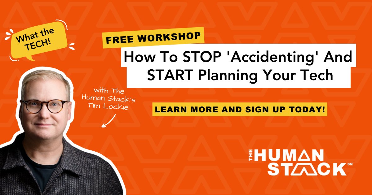 Does it feel like you are Accidentally succeeding in your Nonprofit Tech?

Want to make a real plan for your team?

Register today! hubs.ly/Q02vF1tW0

#webinar #nonprofitsuccess #technology #techie #makeaplan