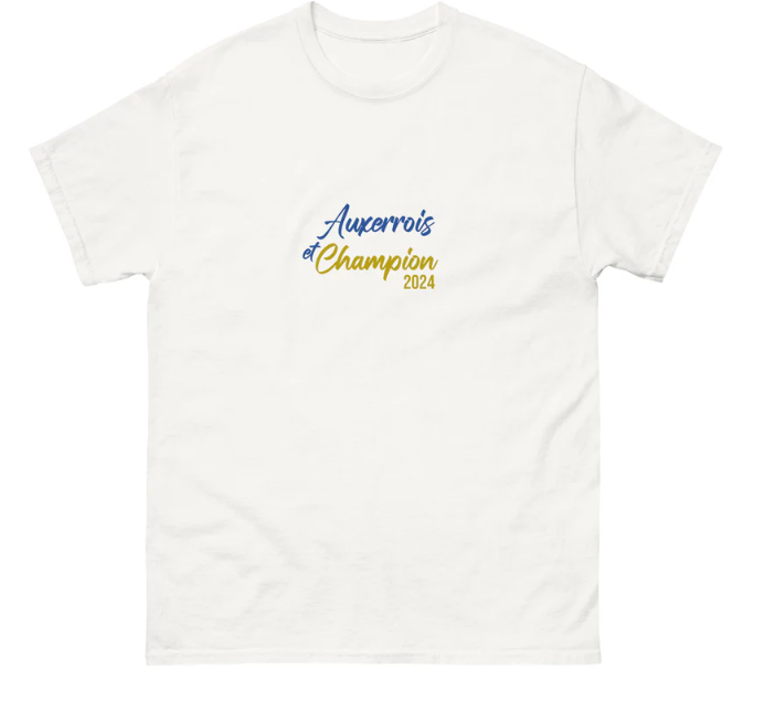 KickFlairFr's tweet image. 🚨 Supporters de l'AJA, êtes-vous là ? ! 🏆 Découvrez notre collection exclusive "Auxerre CHAMPION 2024 Ligue 2" pour célébrer la victoire de l'AJA ! 🎉 

Commandez maintenant et portez la fierté de l'AJA partout!

▶️ kickflair.shop/collections/t-…
#AJAChampion #Ligue2 

Le détail ⬇️