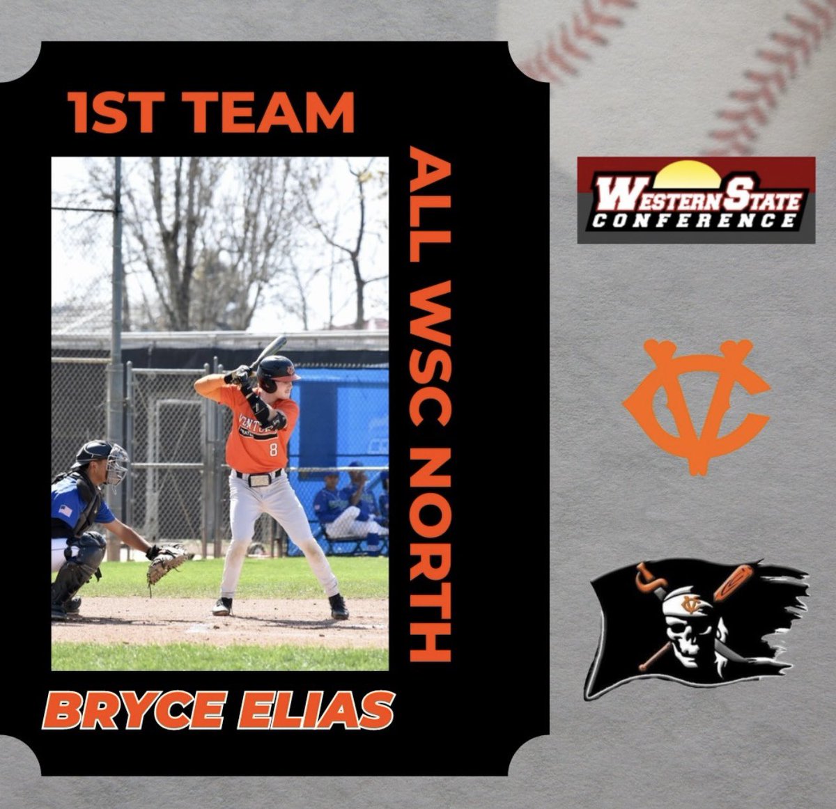 Congratulations to Bryce Elias on earning  1st Team All-Western State Conference this season.