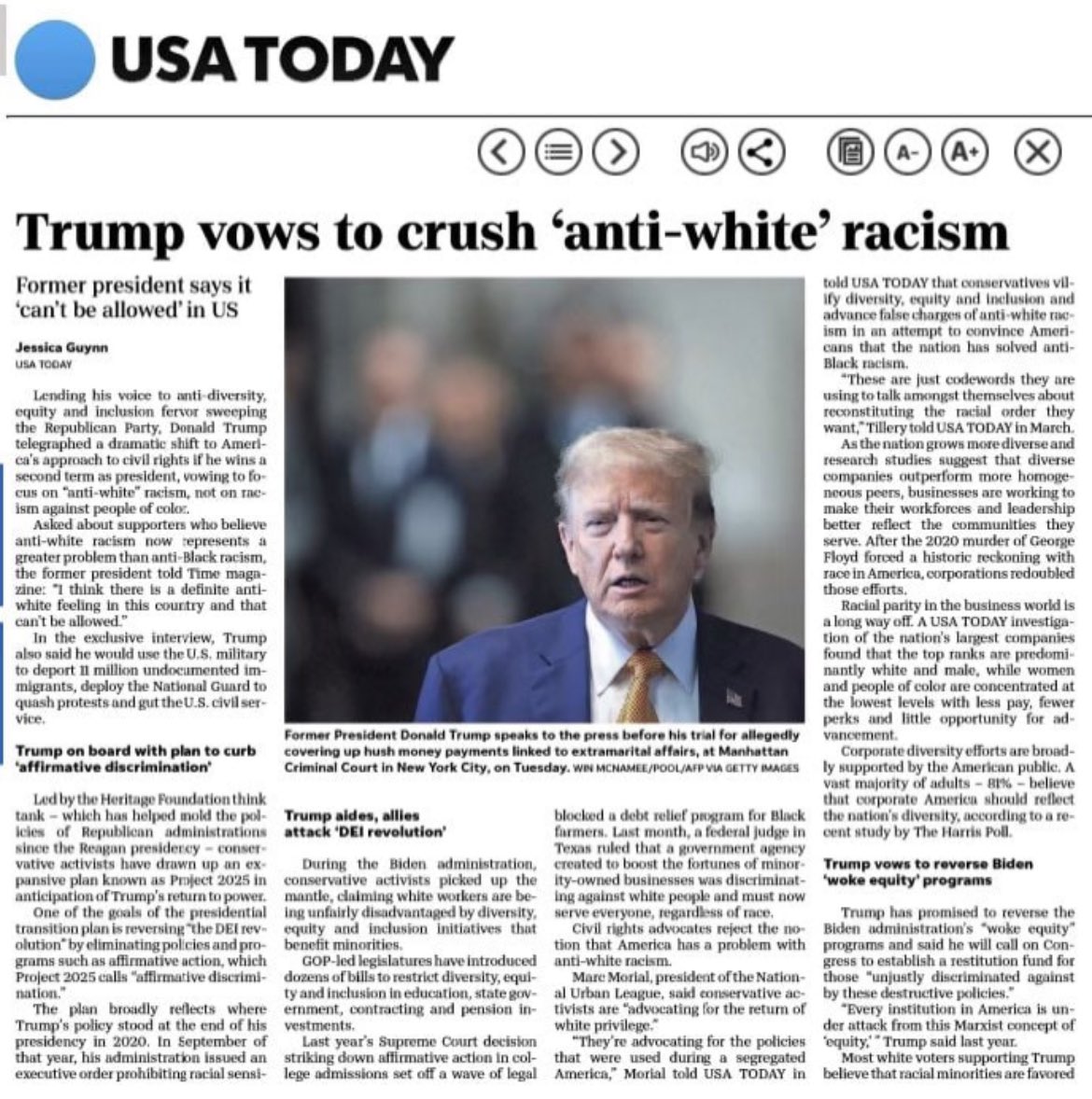 🔥Trump vows to crush ‘anti-white’ racism; saying it ‘can’t be allowed’ in the U.S. I’ll be glad if I never hear that word again. Obama started it and continues to escalate racial tensions through the Biden administration. It is nothing but a tool used to divide Americans and…