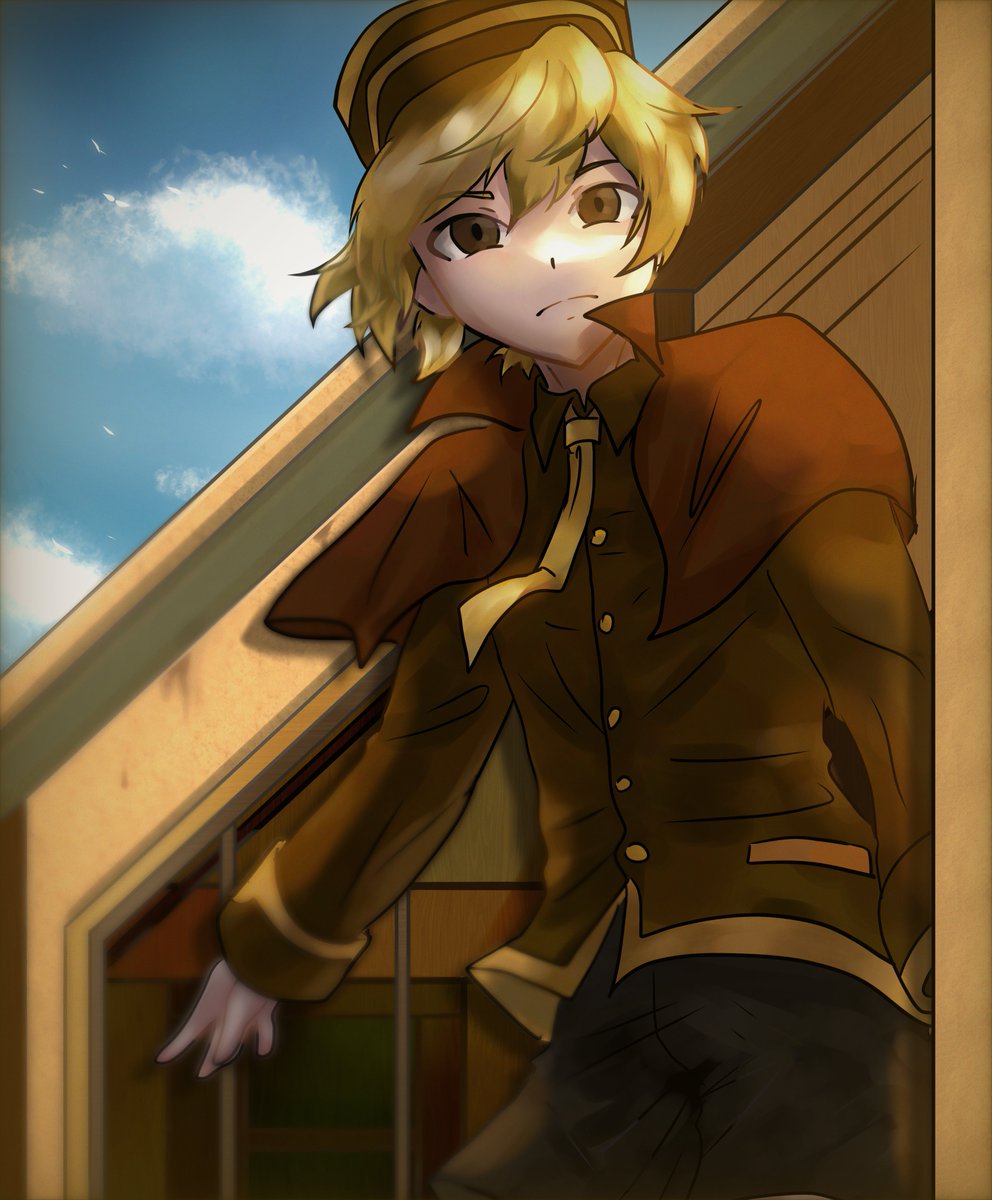 LATE day 6 of #LenWeek2024   

s k y    in 1925

  #kagaminelen #鏡音レン
conductor vermilion is so cute