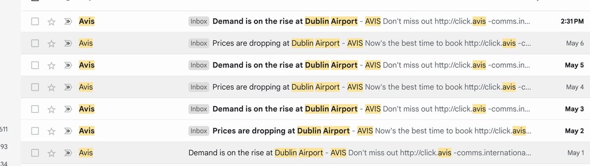 EvilDoctorK's tweet image. Triggered marketing emails gone crazy .. make up your mind @AvisIreland ( FWIW @SixtIreland were a bit cheaper this weekend anyway .. so next time let's try for a more consistent message ! )