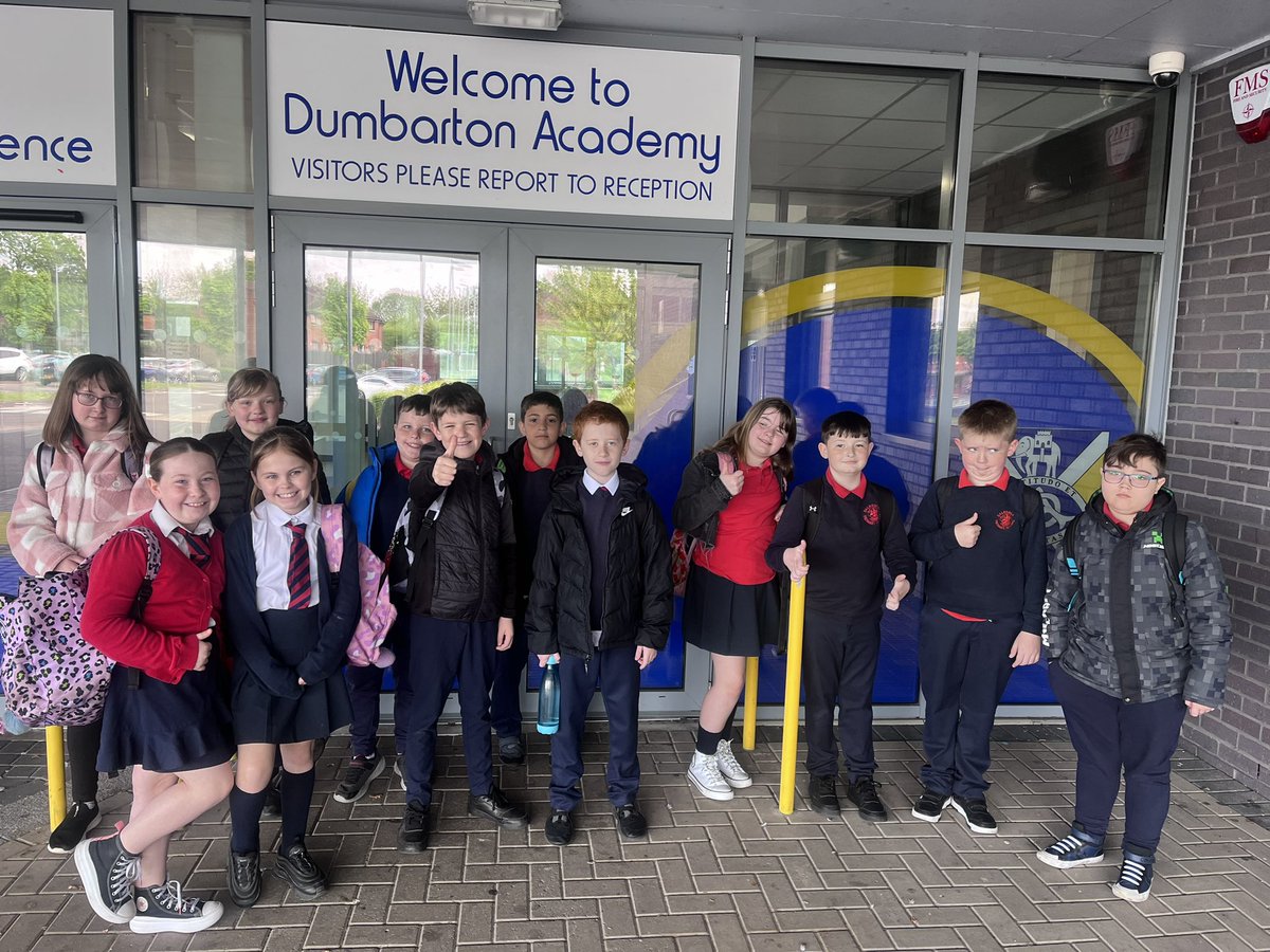 Primary 6 had a great transition visit today at Dumbarton Academy! We tried out lots of experiences which we really enjoyed! #confidentindividuals
