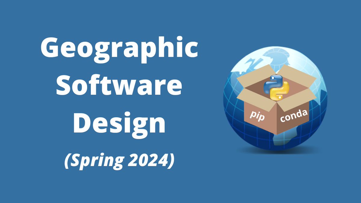 The complete video recordings of my Geographic Software Design course are now accessible on YouTube! 33 videos with a total duration of 24 hours. You'll learn how to develop open-source #geospatial Python packages like #geemap 🌎and #leafmap🌿, starting from scratch. 🛠️🔥

📺…