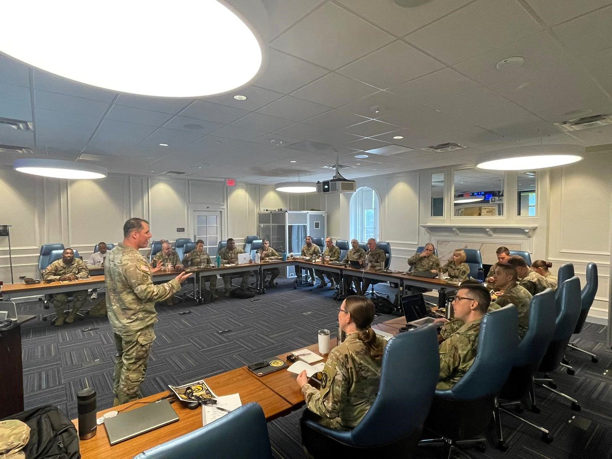 LTC Josh Ginn & MSG Chris Nastari from #TeamSFL visited Fort McNair last week to brief the U.S. Army Military District of Washington's Company Commander & First Sergeant Pre-Command Course about Soldier For Life and the #SoldierForLife mindset.