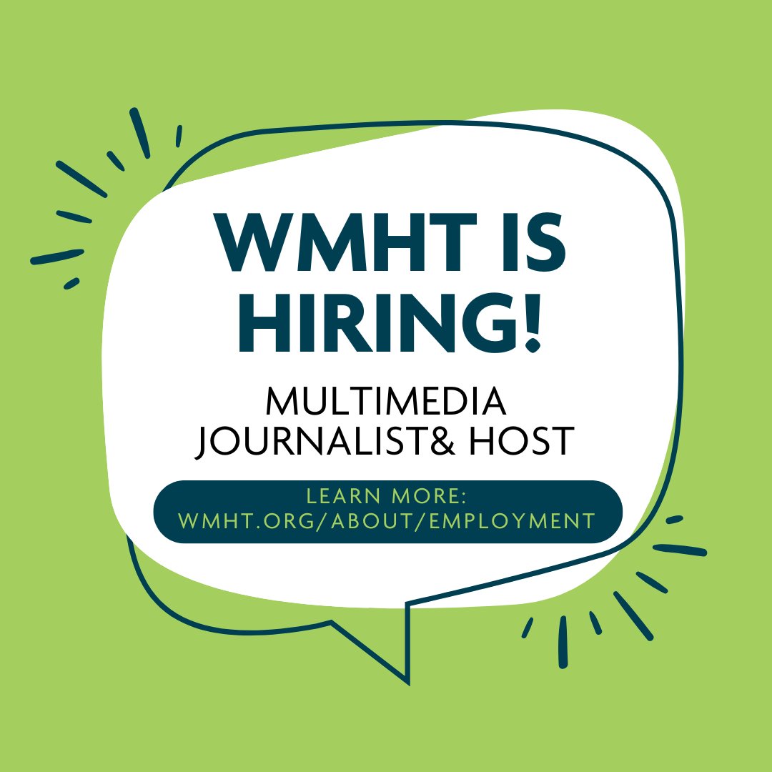 We're hiring! WMHT is seeking a Multimedia Journalist & Host to support broadcast and digital public affairs efforts primarily through our award-winning show, New York NOW (@NYNOW_PBS)! Learn more and apply: wmht.org/about/employme…