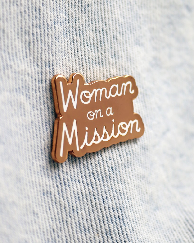 Woman on a Mission 💪🏼 We love the Rose Gold Plating used for these pins! #EnamelPins #EnamelPin #PinGame