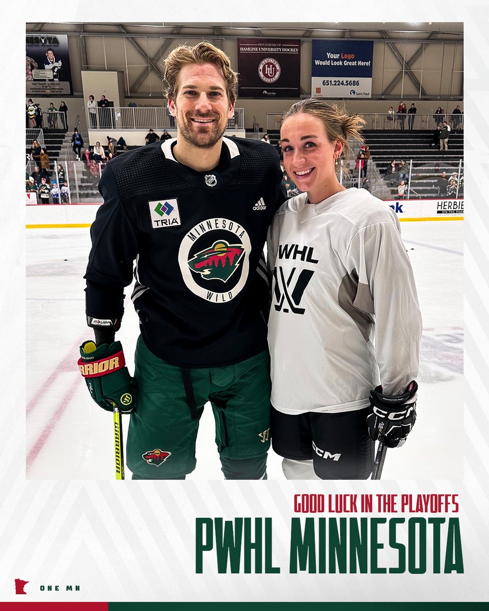 Best of luck to the @PWHL_Minnesota in the Playoffs 🤜🤛 #mnwild x #OneMN