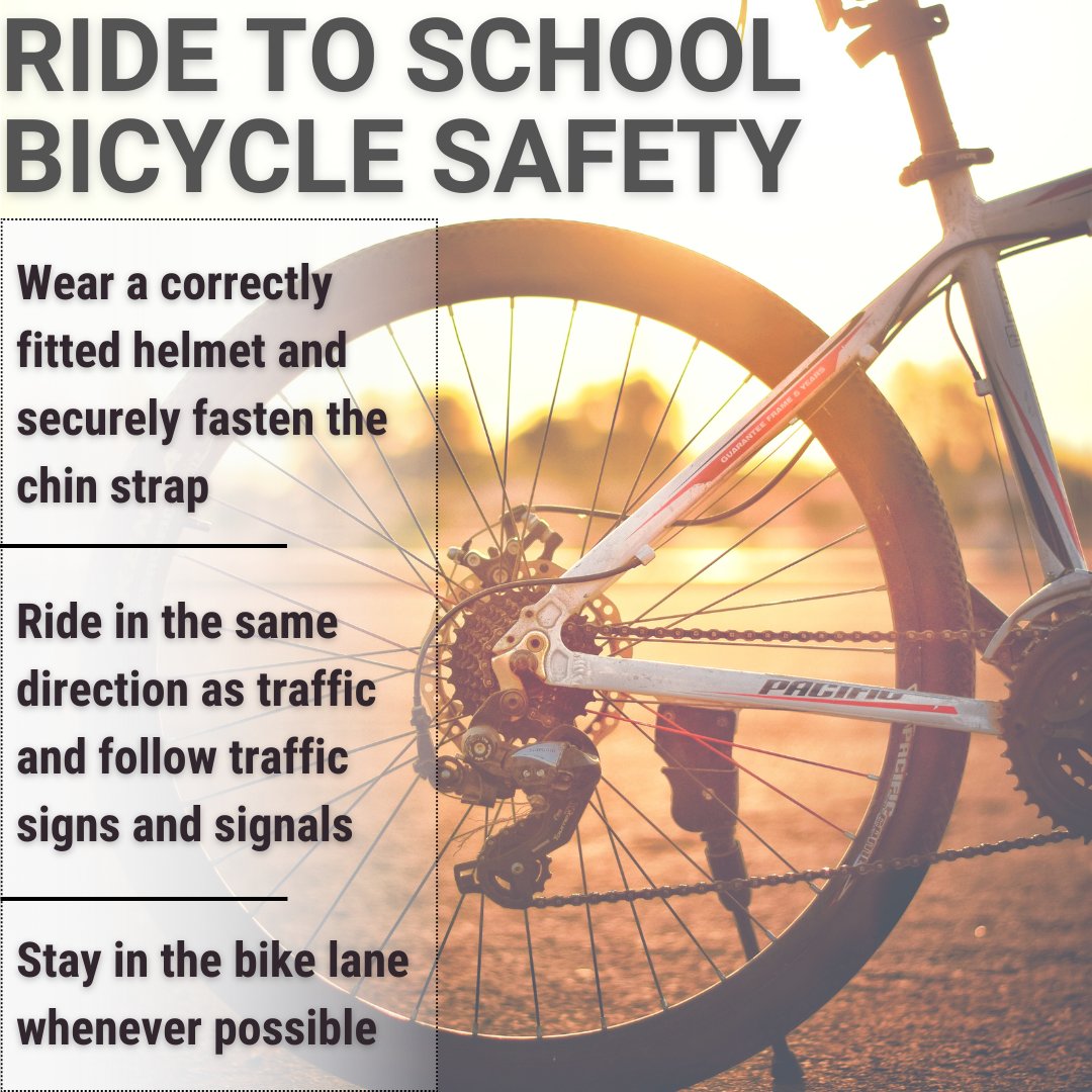 We're in the home stretch of the school year, and as the weather warms up it's more important than ever to remind your kids to be SAFE while biking to school. 🚴🎒 Drivers — always be alert for kids. 🚸