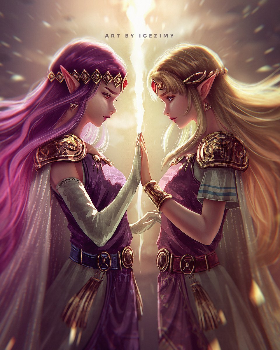 'Between Worlds' ✨

Princess Zelda and Princess Hilda from 'A Link Between Worlds'. I feel like this game doesn't get enough recognition, it's my favorite top-down Zelda game🤗

#Fanart