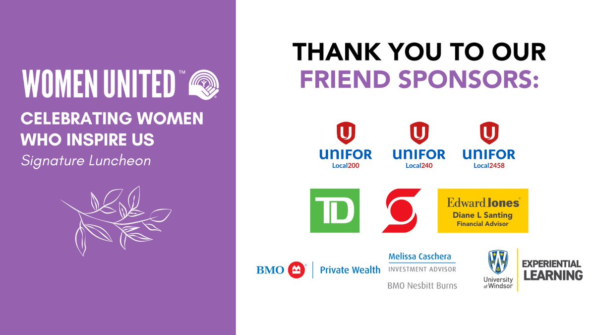 We want to extend a big thank you to the following organizations & individuals for sponsoring Women United's Celebrating Women Who Inspire Us Signature Luncheon! #CelebrateWomen24 #WomenUnitedWE