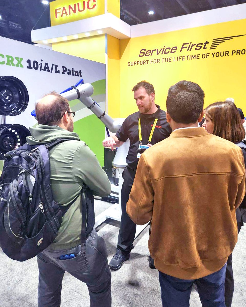 🎙From panel discussions with our President & CEO, Mike Cicco, to our new CRX #Paint #Cobot within our booth - Day 3️⃣ of @AutomateShow is jam-packed! See all of our #automation solutions when you visit our team in 𝗯𝗼𝗼𝘁𝗵 𝟭𝟮𝟱𝟬📍 🔗bit.ly/3Q6SSlk #Automates2024