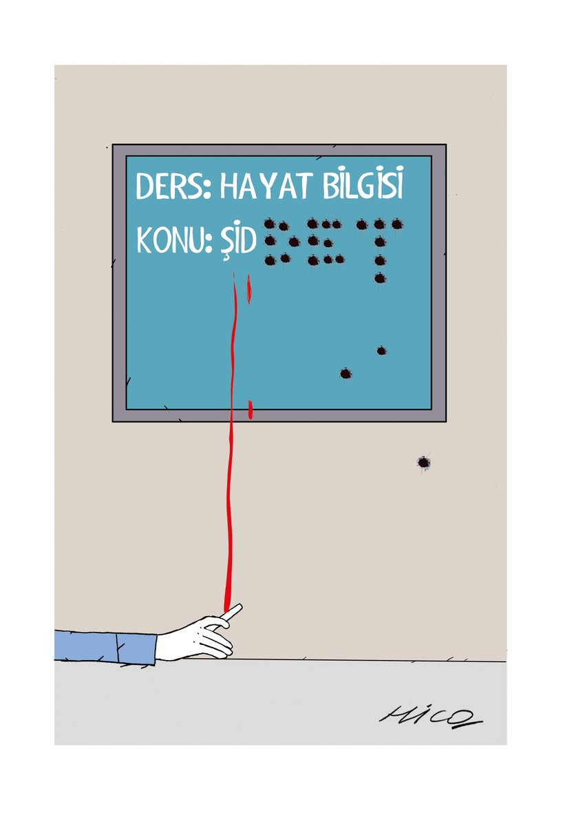 Toplumsal şiddet her alanda…Öğrencisi tarafından öldürülen öğretmen; İbrahim Oktugan’a saygıyla...#eğitim #şiddet #ogretmen #mizah #karamizah #karamizahtürkiye