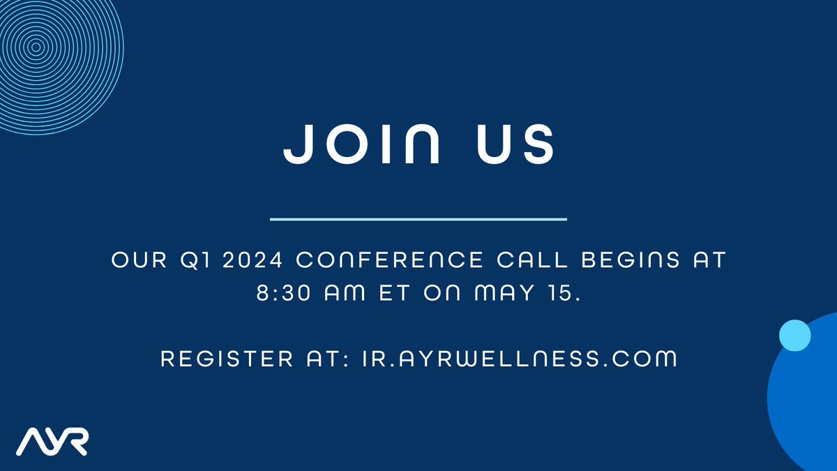 Join us for our Q1 2024 Conference Call on May 15th, 2024, at 8:30 AM ET, followed by a Q+A session. Additional details: event.choruscall.com/mediaframe/web…