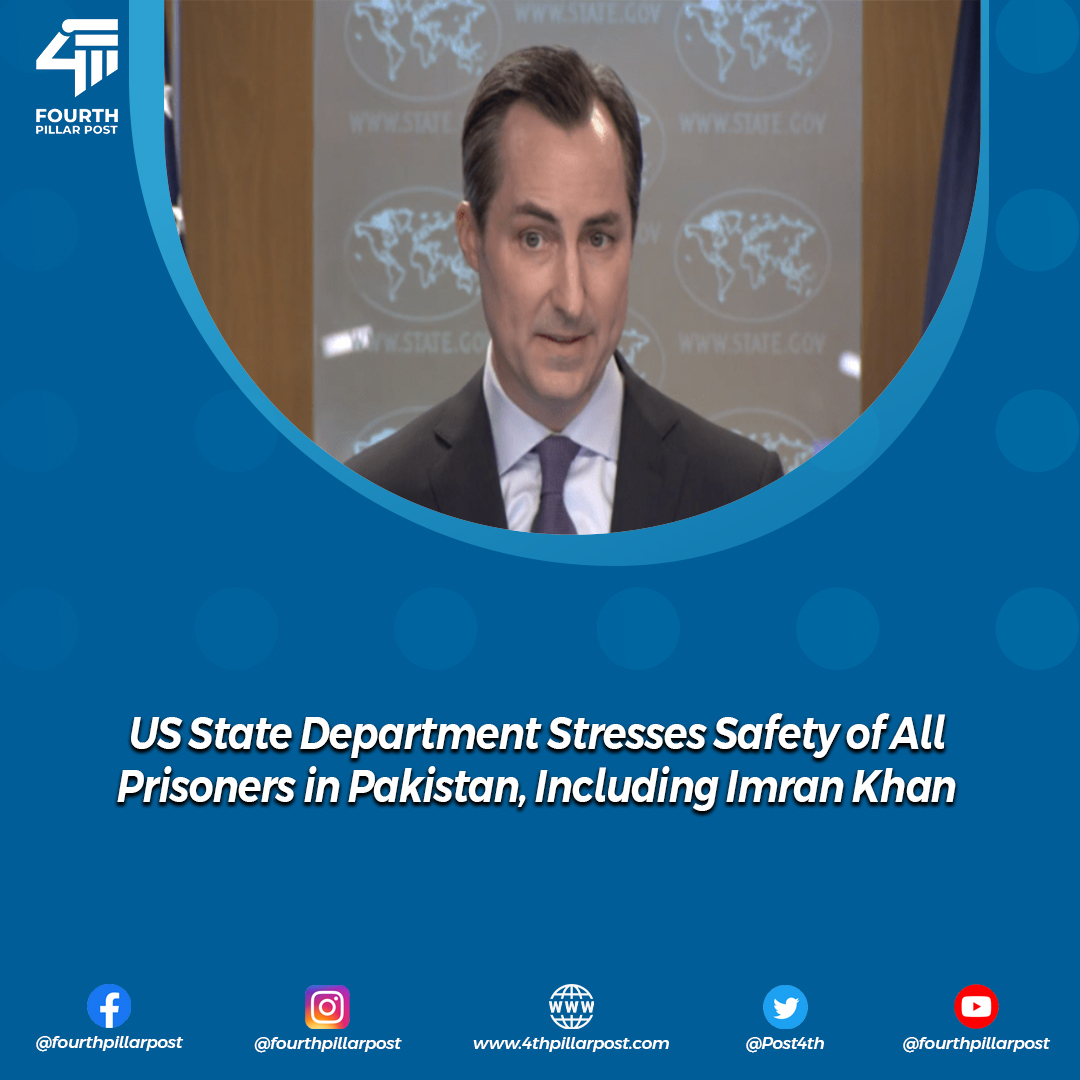 The US State Department underscores the importance of ensuring the safety and security of all prisoners in Pakistan, including former PM Imran Khan. #Pakistan #USStateDepartment #ImranKhan #HumanRights
Read more: 4thpillarpost.com