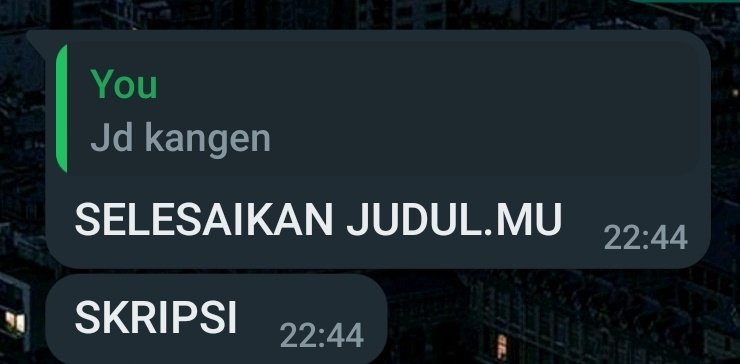 Emang kaga bisa melipir bentaran