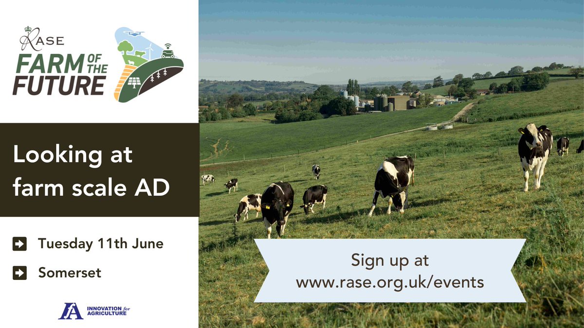 Are you considering the use of #AnaerobicDigestion technology to support slurry and manure management on your farm? Come to the #FarmOfTheFuture: Looking at farm scale AD demonstration day for a tour of the AD facility at @WykeFarms, which will be led by Tom Clothier. Tickets…
