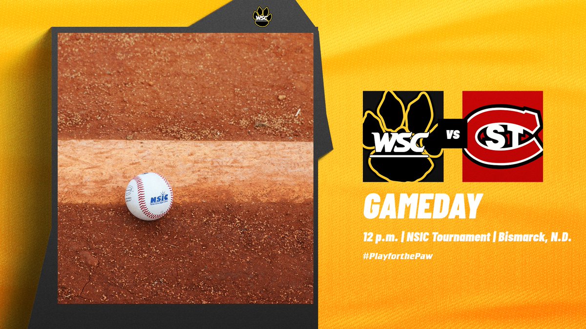 wscwildcats's tweet photo. GAMEDAY - @WSCBB faces St. Cloud State in opening game of 2024 NSIC Baseball Tournament today at 12 p.m. in Bismarck, N.D.  #PlayforthePaw
📺https://t.co/patOkPQnU2 ($)
📊 https://t.co/8Vu3Obhxm9 https://t.co/Jdbq5gVKwc