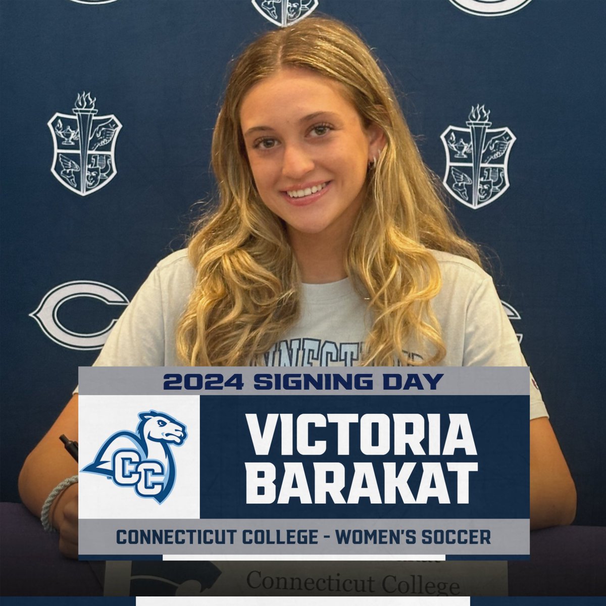 Congratulations to Victoria Barakat who has committed to play soccer for Connecticut College next year! Best of Luck as you continue your athletic career! @ChathamCougars @Athletics_CHS @ChathamsTAP @dailyrecordspts @ChathamCourier1 @ChathamHS @CamelAthletics