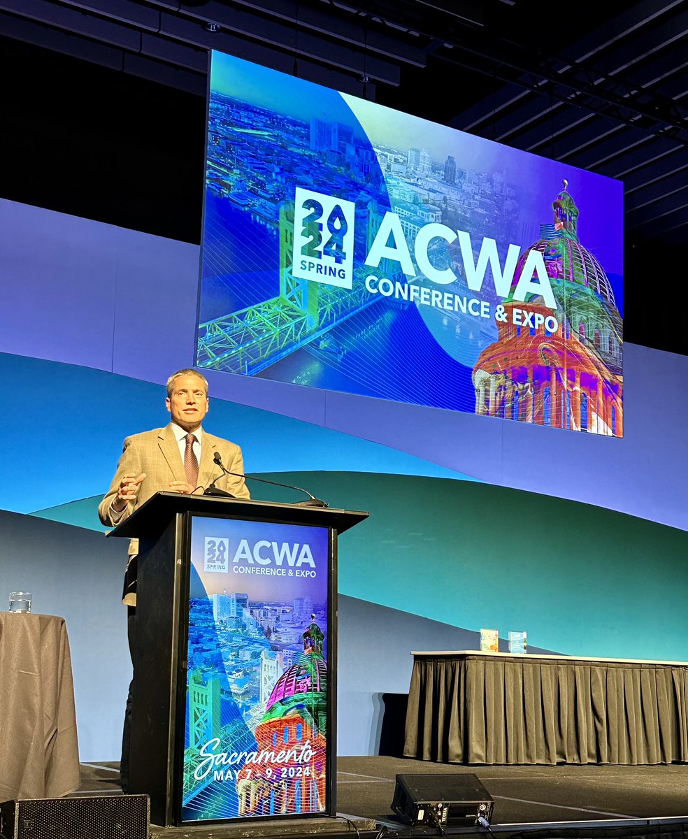 Kicking off #ACWAConf with @CalNatResources Sec. @WadeCrowfoot reflecting on the past 5 years in #CAWater and introducing a special surprise guest….