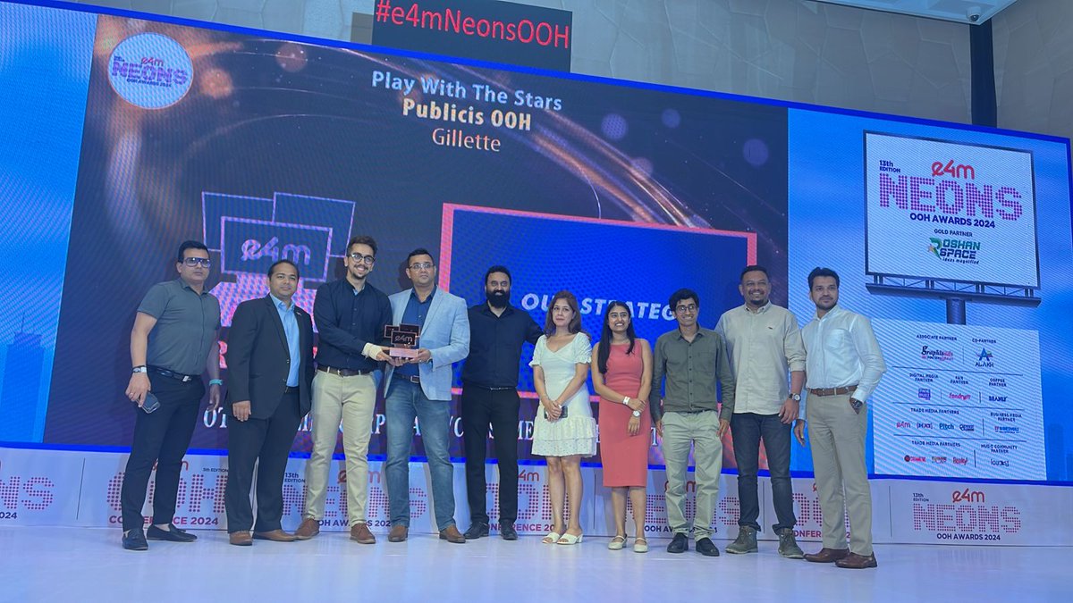 From concept to execution, your brilliance shines through.🌟 Congratulations to the winners of #e4mNeonsOOH Awards for redefining creativity in OOH Advertising!👏 Category : Others (like Corporate/Consumer Durables/etc) Winners : @havellsindia, @MadisonWorldIND,