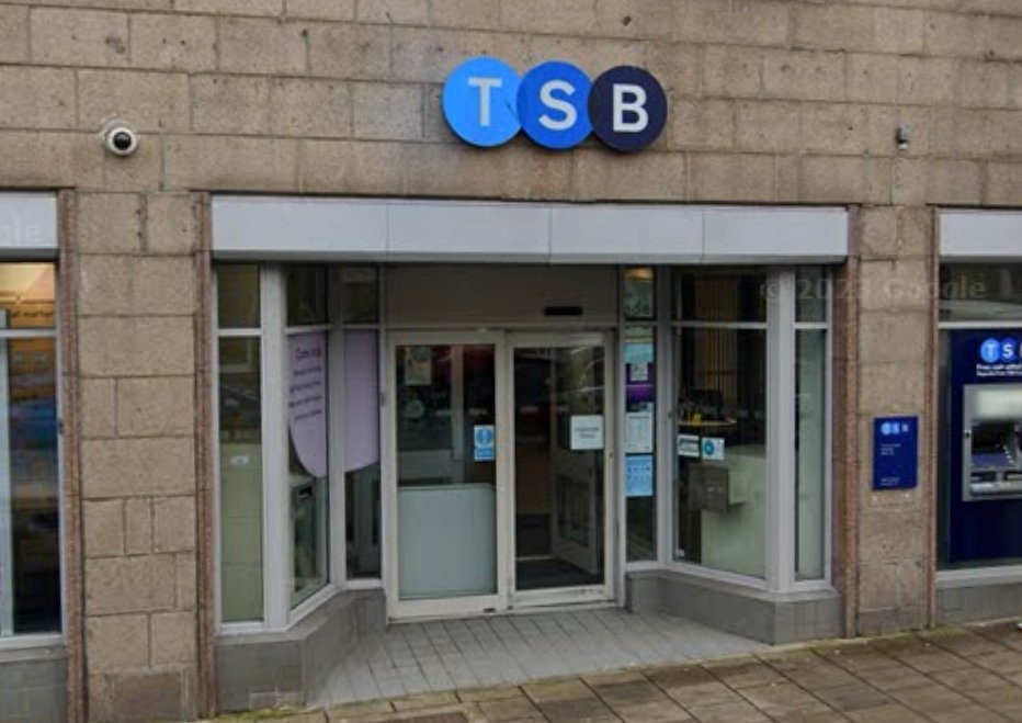 The Peterhead TSB branch closure in September this year.