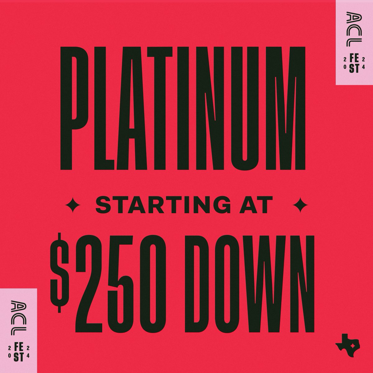 Layaway plans are available for every ticket type 💪 Join us in Zilker Park this October for just $25 down at aclfest.com