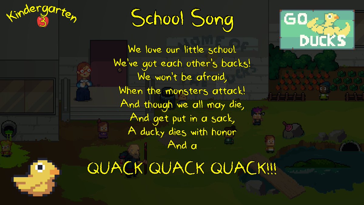 Happy Wednesday everyone! What's a school without a school song? Go ducks! #Kindergarten3