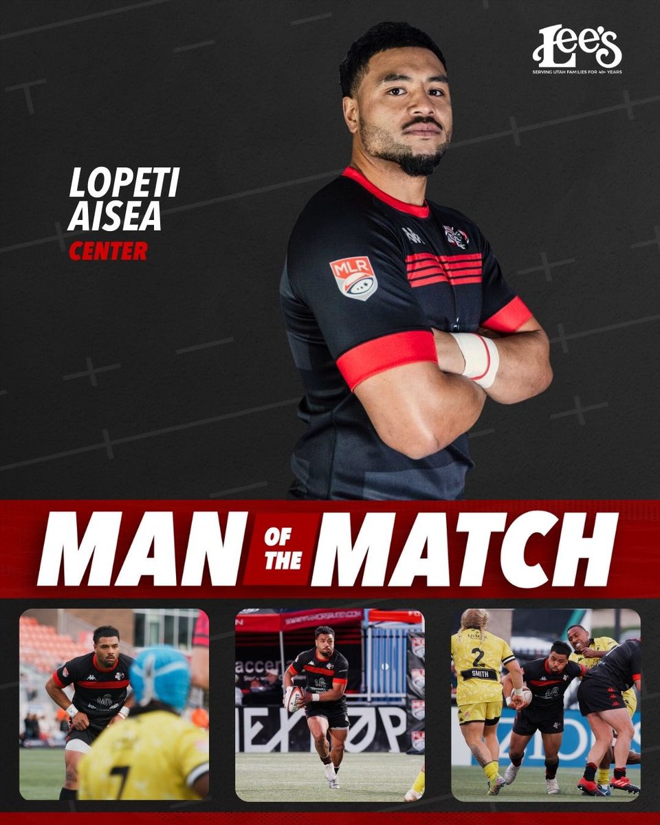 Your Lee’s Man of the Match against Houston is Lopeti Aisea! Lopeti recorded 12 tackles during the game with 11 ball carries and 73 meters gained💪 #ForTheNation