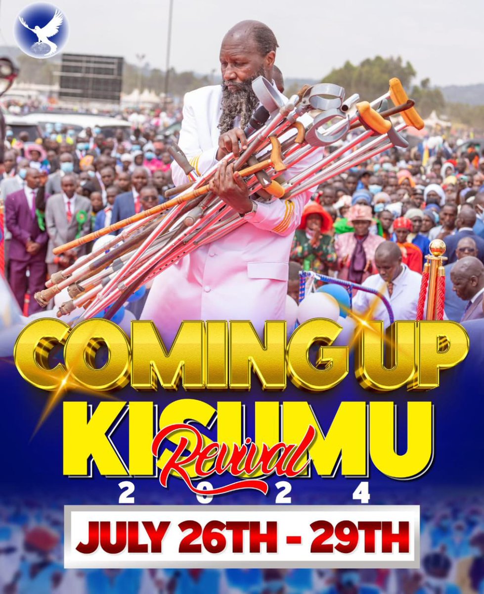 BREAKING NEWS!! BREAKING NEWS!!! *THE LORD HAS GRANTED US 2 DAYS OF HEALING SERVICE AND 1 DAY OF CONFERENCE!!!* *FRIDAY JULY 26TH 2024* ARRIVAL AT THE GROUNDS, KIBOS KISUMU *SATURDAY & SUNDAY JULY 27TH & 28TH 2024* GRAND MEGA GLORIOUS HEALING SERVICE IN KISUMU, KIBOS GROUNDS