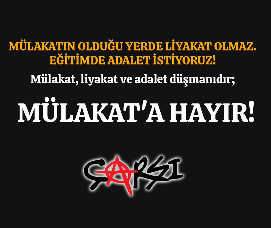GururlanBJK_'s tweet photo. Mülakat objektif bir ölçme değildir. Aylardır öğretmenlerimizin uykularını kaçıran, toplumdaki adalet duygusunu eriten bu uygulamaya gelin son verin @RTErdogan
@tcmeb @Yusuf__Tekin
#ÖğretmenlereMülakatUygulanamaz https://t.co/vTWm7B0KVI