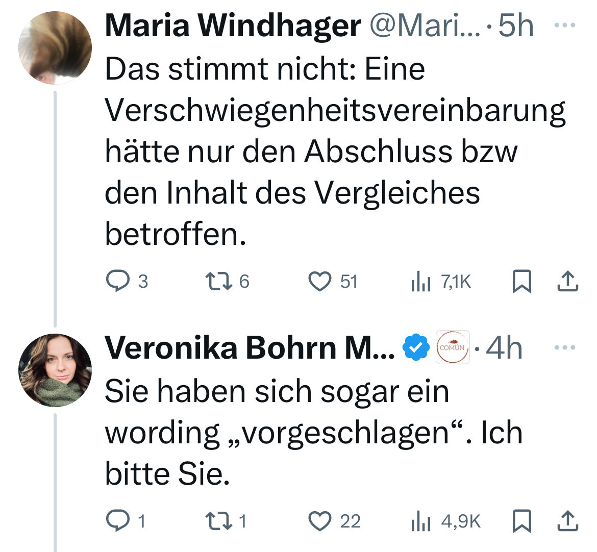 Maria Windhager versus Veronika Bohrn Mena.