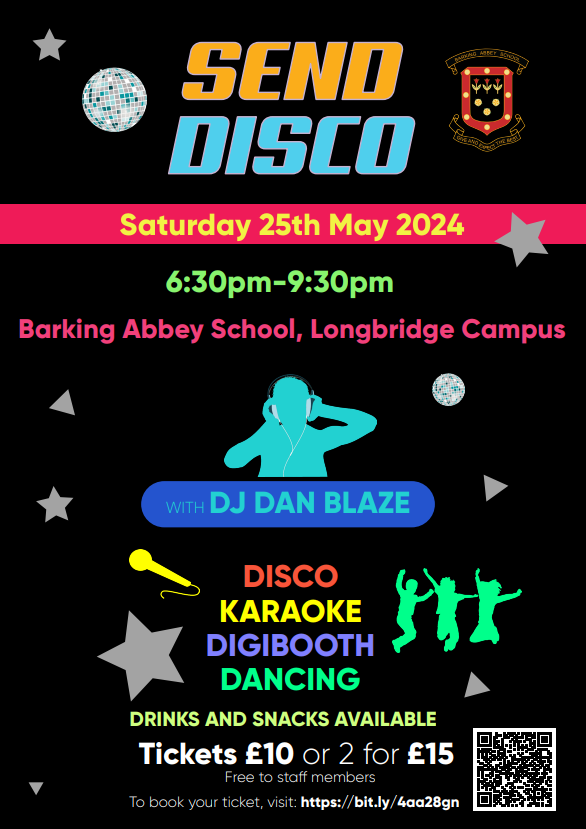 Guess what is making a return...that's right the next #SEND #Disco with <a href="/DjDanBlaze/">Dan Blaze</a>!
It's open to all young people who have #AdditionalNeeds as a way to practice #SocialSkills in a safe environment and make new friends! 
Booking link: bit.ly/4aa28gn