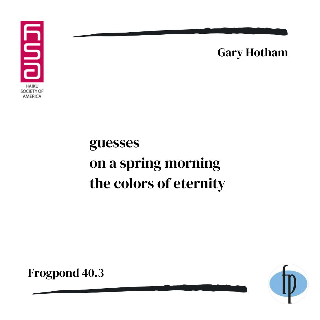 Here's a #haiku from issue 40.3 by Gary Hotham.

Let us know what you think, #readers.