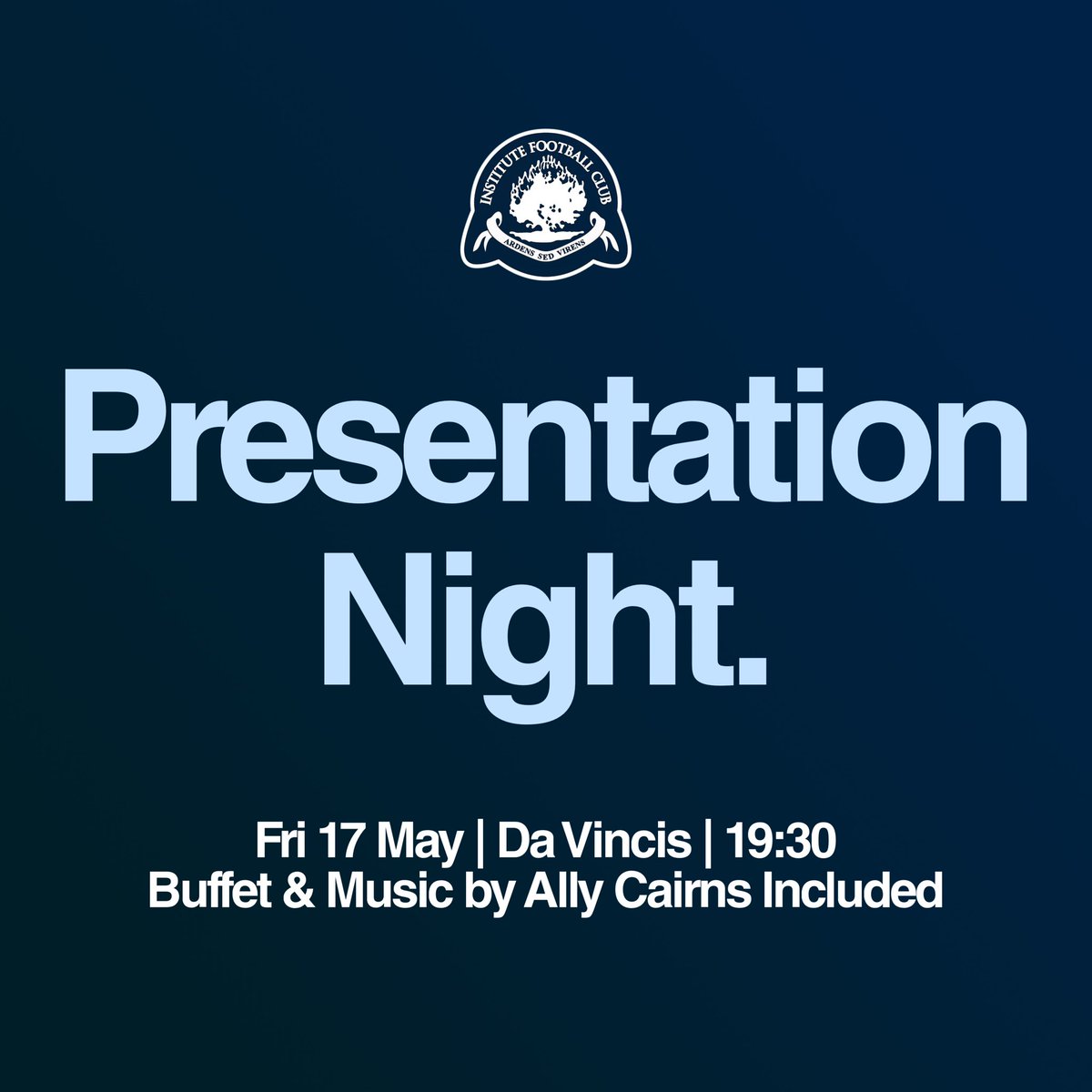 End of Season presentation in Da Vinci’s on Friday the 17th May at 7.30pm. Tickets are £25pp and to book a place please contact Nicky on 07858 097290. Everyone welcome #stute