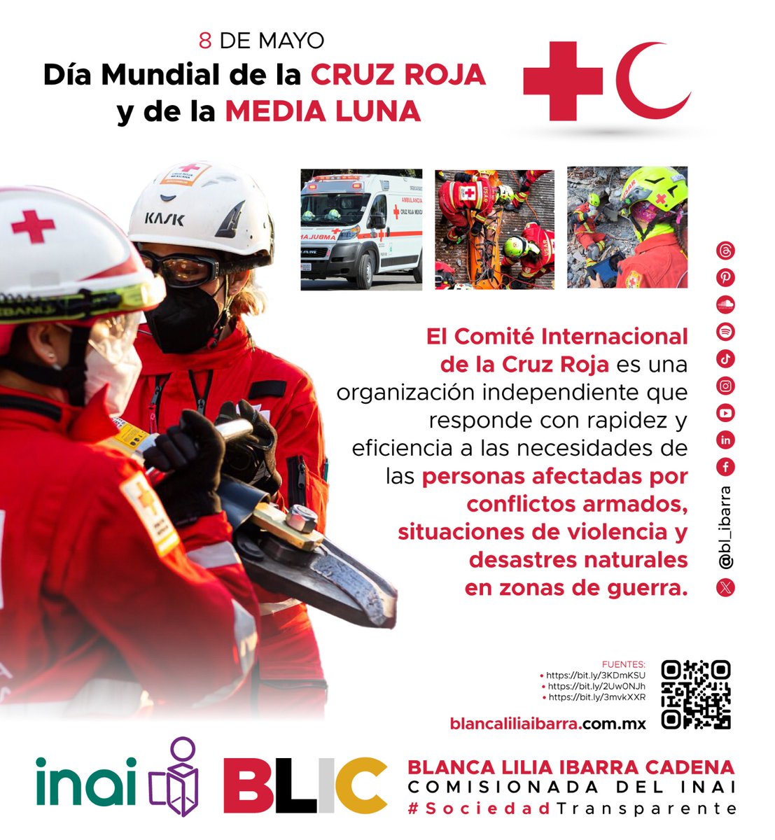 🗓️ Día Mundial de la #CruzRoja y de la #MediaLunaRoja En honor al nacimiento de Henry Dunant, fundador de la Cruz Roja y Premio Nobel de la Paz. Conmemoramos a una organización solidaria, que protege la vida y la salud, y brinda auxilio a las víctimas de situaciones de…