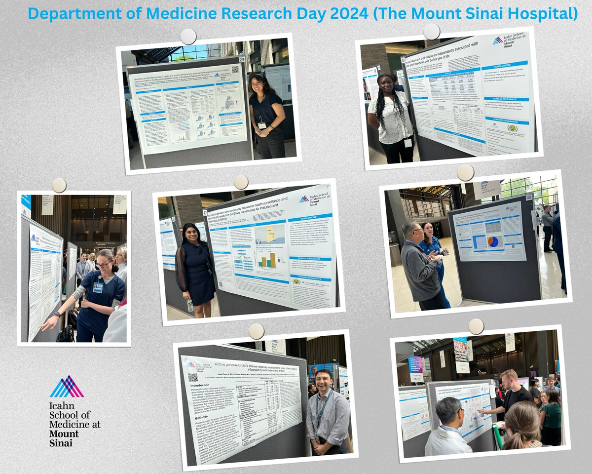 Mount Sinai Department of Medicine (@domsinainyc) on Twitter photo Another successful Department of #Medicine Research Day <a href="/IcahnMountSinai/">Icahn School of Medicine at Mount Sinai</a>. Congratulation to our exceptionally talented trainees and faculty for their outstanding poster presentations and engaging talks. Your dedication to advancing #medical #research is beyond inspiring. Another successful Department of #Medicine Research Day <a href="/IcahnMountSinai/">Icahn School of Medicine at Mount Sinai</a>. Congratulation to our exceptionally talented trainees and faculty for their outstanding poster presentations and engaging talks. Your dedication to advancing #medical #research is beyond inspiring.