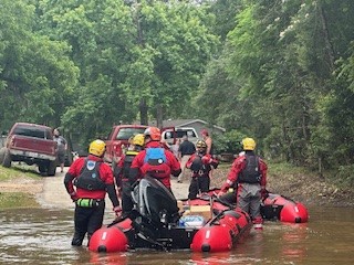 SC-TF1 has been reassigned to Orange County, TX. Everyone is working hard and doing well. 
Yesterday, SC-TF1, along with TX-TF1, carried out a humanitarian mission delivering food and water to communities completely cut off by flood waters. SC-TF1 remains deployed.