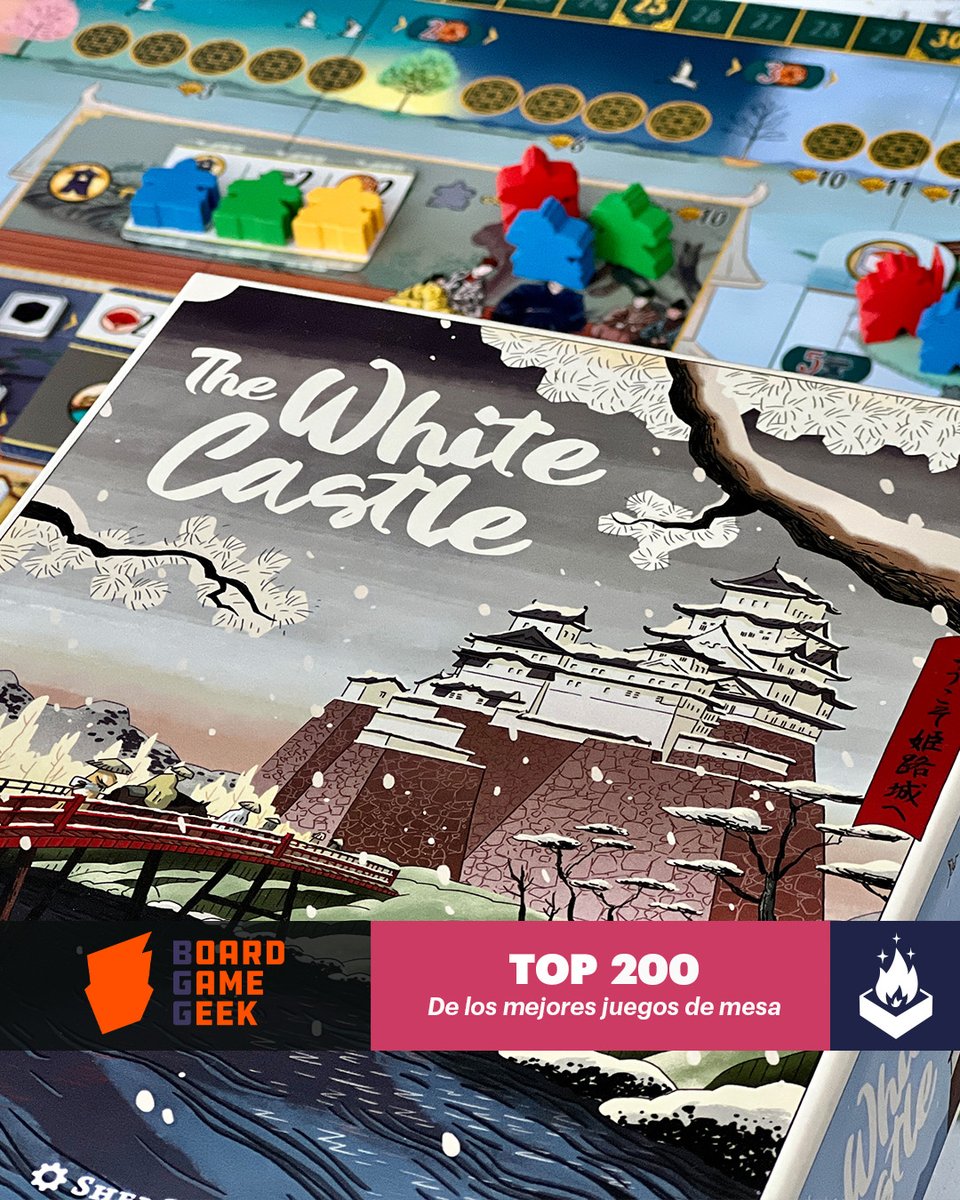 ¡TENÍA QUE PASAR!😍
The White Castle se encuentra en el TOP 200 de la BGG🎉
Gracias por todo el cariño que le dais a este juego cada día🏯​✨
@BoardGameGeek