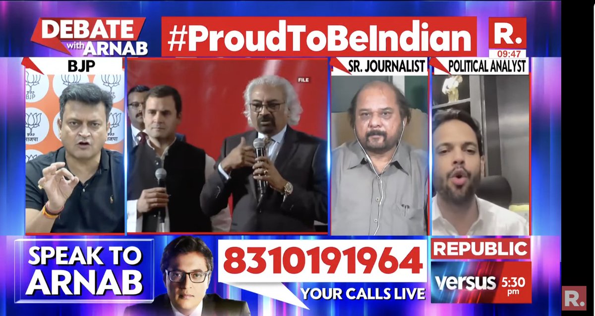 #ProudToBeIndian | Sam Pitroda once sitting next to Rahul Gandhi at Cambridge University said that 'terrorism and corruption have become a part of life' and Rahul Gandhi endorsed it: Ajay Alok (@alok_ajay), BJP National Spokesperson #RepublicRising. The Debate on…