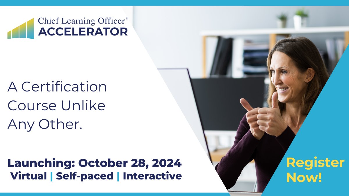 Ready to accelerate your career as a chief learning officer? Registration is now open for the 2024 CLO Accelerator program! Dive into a self-paced curriculum tailored for new & aspiring CLOs. Register now! hubs.ly/Q02wqr-p0 #CLO #CareerDevelopment #LeadershipDevelopment