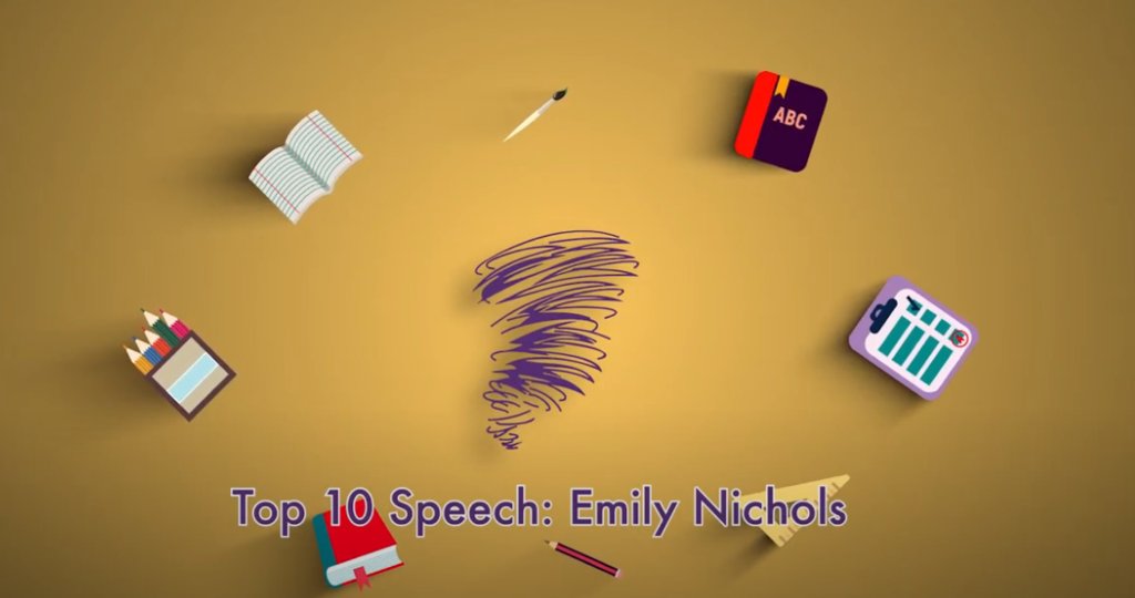 “I wouldn’t have landed where I was if I didn’t believe in myself.” Emily Nichols always trusted in her academic abilities and took strides to reach her goals. See Emily’s Top 10 Speech on Showcase Classroom TV: youtu.be/Ks6zzJ-13pQ