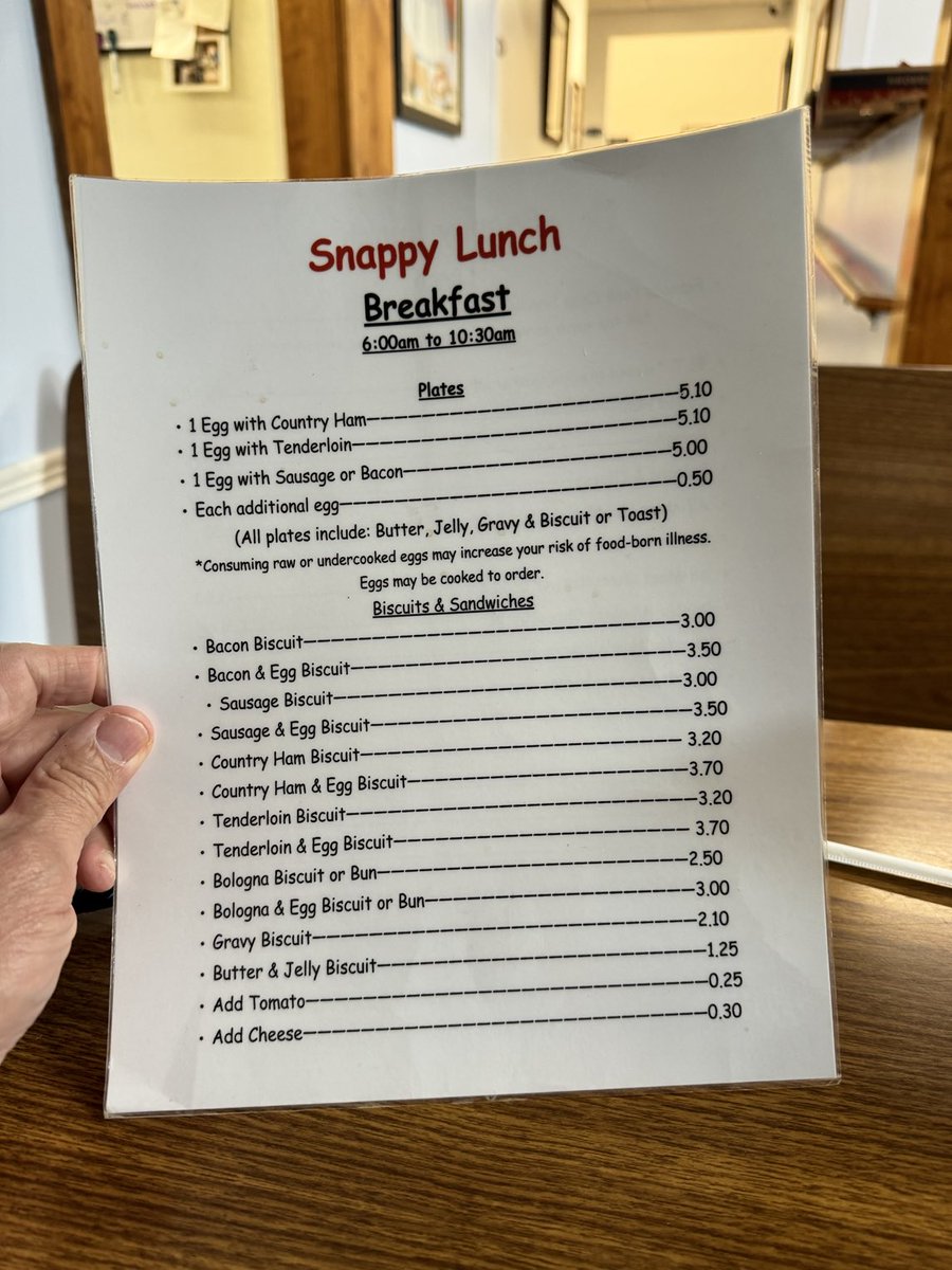 The Tasty Menu ⁦@SnappyLunchNC⁩