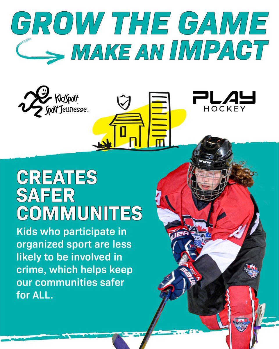 PLAY Hockey KidSport Month is underway! We’ve teamed up with @KidSportCA to help strengthen our communities through sport. The more kids we can get on the ice and into the game, the better! Click the link if you want to help us grow the game ➡️ bit.ly/3UMApNI